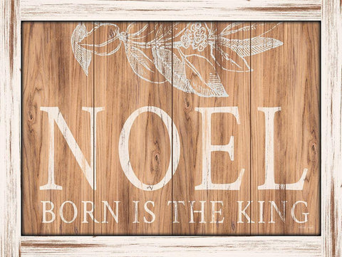 Noel White Modern Wood Framed Art Print with Double Matting by Jacobs, Cindy