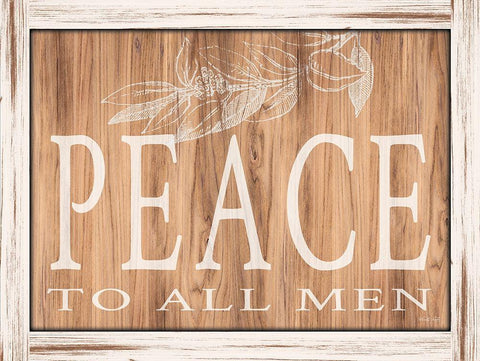 Peace Black Ornate Wood Framed Art Print with Double Matting by Jacobs, Cindy