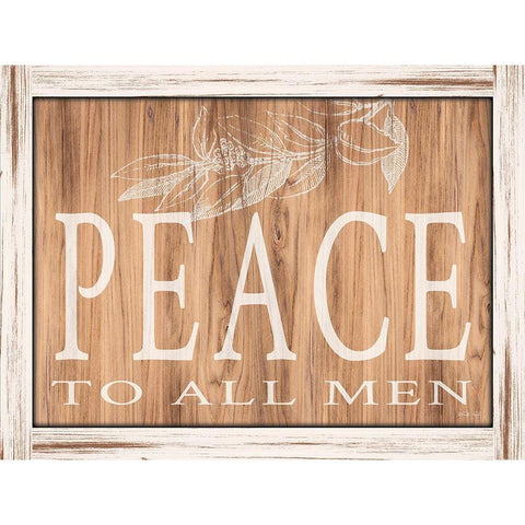 Peace White Modern Wood Framed Art Print by Jacobs, Cindy