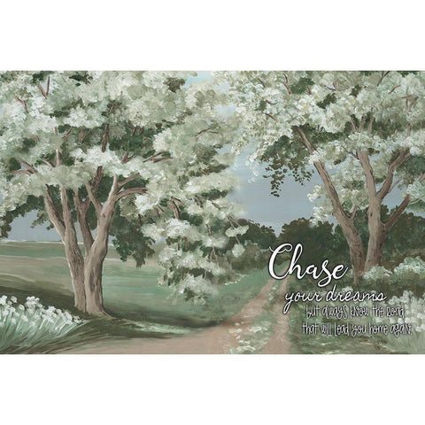 Chase Your Dreams Black Modern Wood Framed Art Print with Double Matting by Jacobs, Cindy