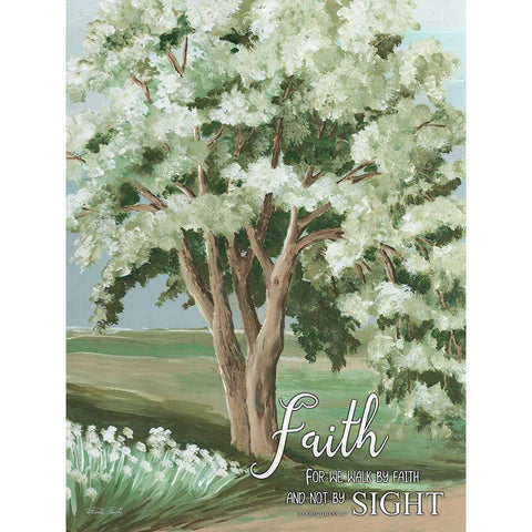 Walk by Faith Black Modern Wood Framed Art Print by Jacobs, Cindy