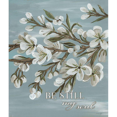 Spring Be Still Gold Ornate Wood Framed Art Print with Double Matting by Jacobs, Cindy