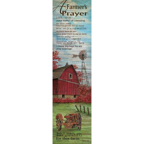 A Farmers Prayer Black Modern Wood Framed Art Print with Double Matting by Jacobs, Cindy