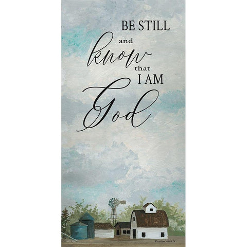 Be Still Black Modern Wood Framed Art Print with Double Matting by Jacobs, Cindy