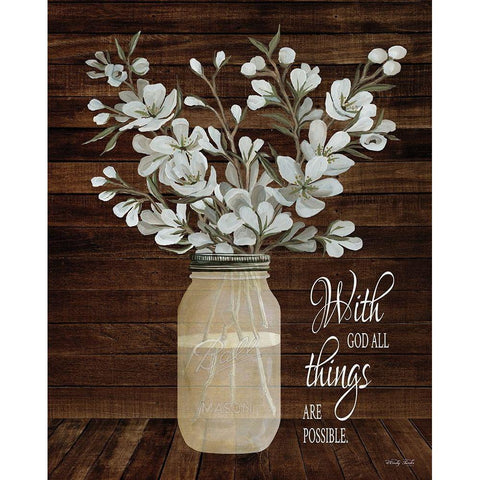 All Things are Possible Black Modern Wood Framed Art Print with Double Matting by Jacobs, Cindy