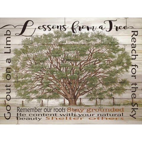 Lessons from a Tree Black Modern Wood Framed Art Print with Double Matting by Jacobs, Cindy