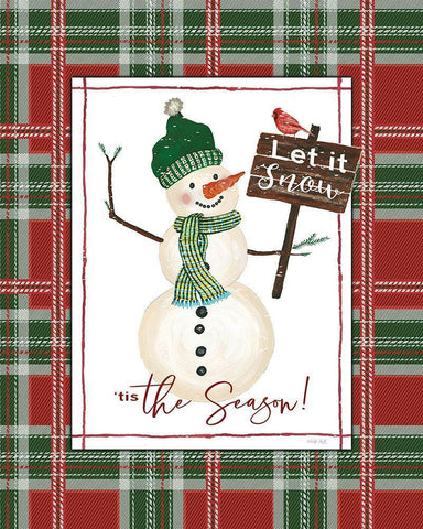 Tis the Season White Modern Wood Framed Art Print with Double Matting by Jacobs, Cindy