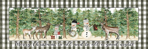 Merry Christmas to All White Modern Wood Framed Art Print with Double Matting by Jacobs, Cindy