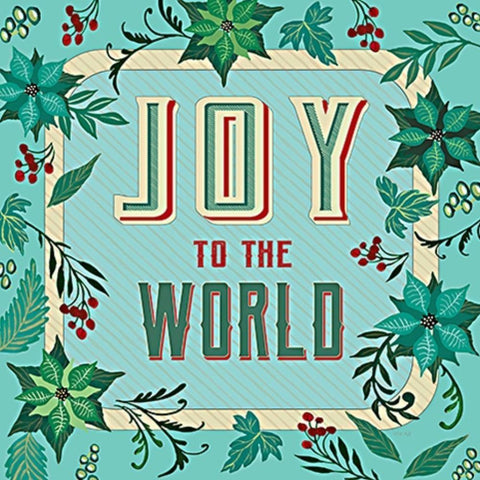 Nostalgic Joy to the World Black Ornate Wood Framed Art Print with Double Matting by Jacobs, Cindy