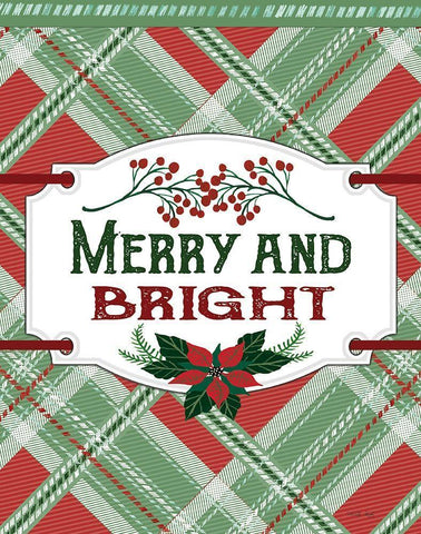 Merry and Bright  Black Ornate Wood Framed Art Print with Double Matting by Jacobs, Cindy