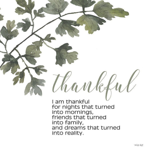 Thankful White Modern Wood Framed Art Print by Jacobs, Cindy