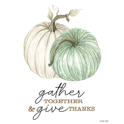 Gather and Give Thanks Black Modern Wood Framed Art Print with Double Matting by Jacobs, Cindy