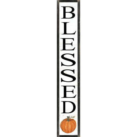 Blessed Sign Gold Ornate Wood Framed Art Print with Double Matting by Jacobs, Cindy