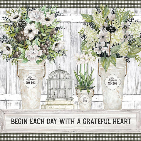 Begin Each day Gold Ornate Wood Framed Art Print with Double Matting by Jacobs, Cindy