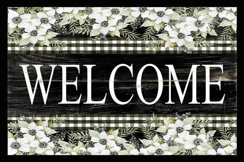 Welcome Black Ornate Wood Framed Art Print with Double Matting by Jacobs, Cindy