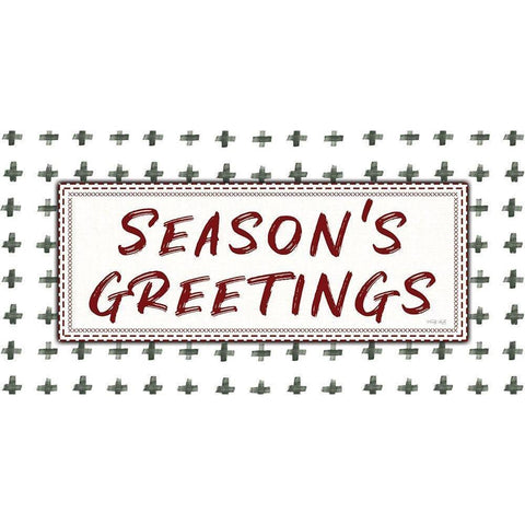 Seasons Greetings  White Modern Wood Framed Art Print by Jacobs, Cindy