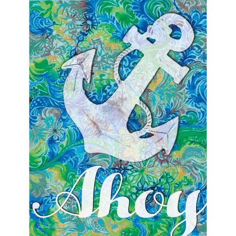 Ahoy Black Modern Wood Framed Art Print by Jacobs, Cindy