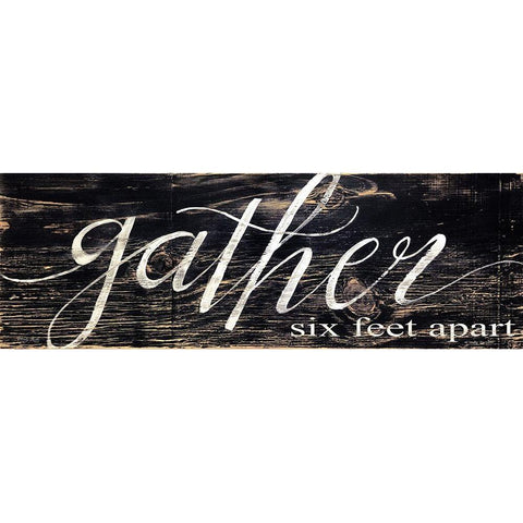 Gather - Six Feet Apart White Modern Wood Framed Art Print by Jacobs, Cindy