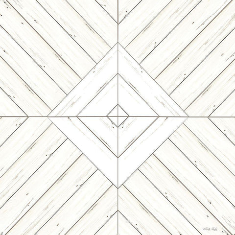 Wood Pattern 1 White Modern Wood Framed Art Print by Jacobs, Cindy