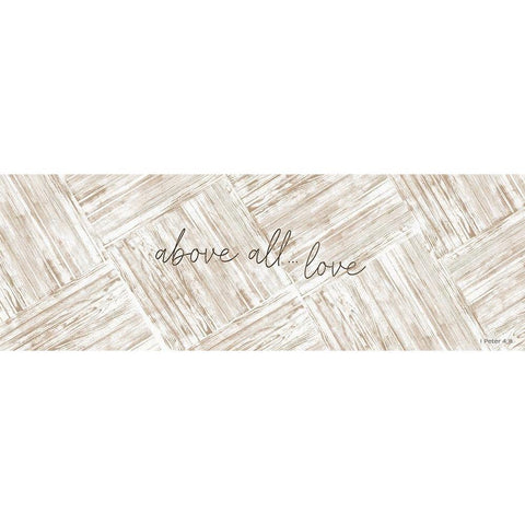 Above All Love Black Modern Wood Framed Art Print with Double Matting by Jacobs, Cindy