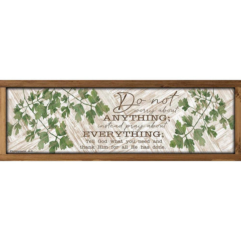 Pray About Everything Gold Ornate Wood Framed Art Print with Double Matting by Jacobs, Cindy