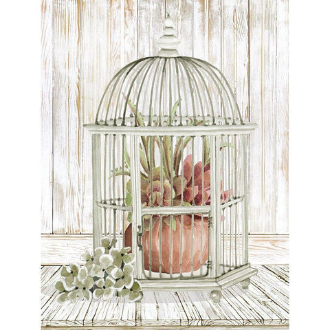 Caged Beauty II Gold Ornate Wood Framed Art Print with Double Matting by Jacobs, Cindy