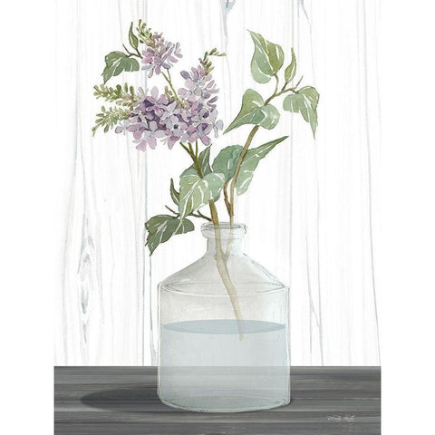 Lilacs IV White Modern Wood Framed Art Print by Jacobs, Cindy