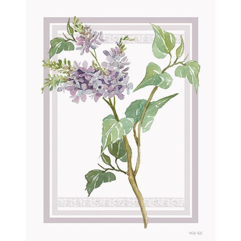 Lilacs V Gold Ornate Wood Framed Art Print with Double Matting by Jacobs, Cindy