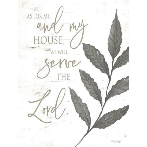 As for Me and My House Gold Ornate Wood Framed Art Print with Double Matting by Jacobs, Cindy