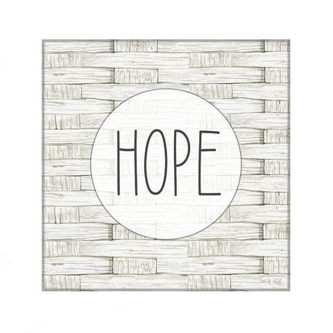 Hope White Modern Wood Framed Art Print by Jacobs, Cindy