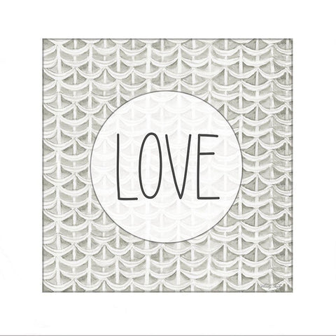 Love Black Modern Wood Framed Art Print with Double Matting by Jacobs, Cindy