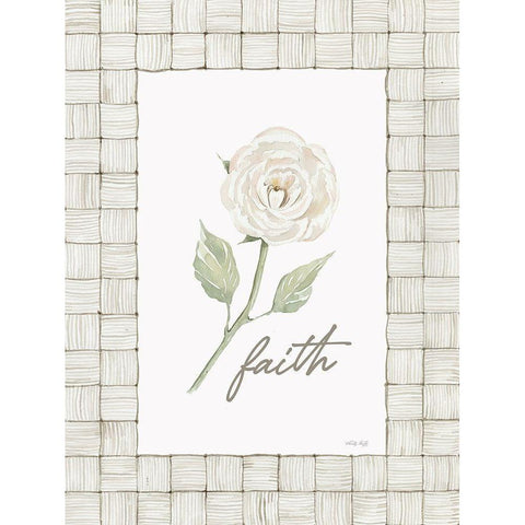 Faith Flower Gold Ornate Wood Framed Art Print with Double Matting by Jacobs, Cindy