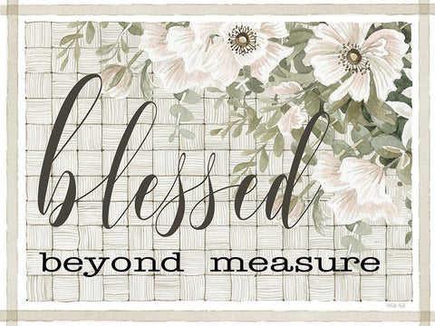 Blessed Beyond Measure White Modern Wood Framed Art Print with Double Matting by Jacobs, Cindy