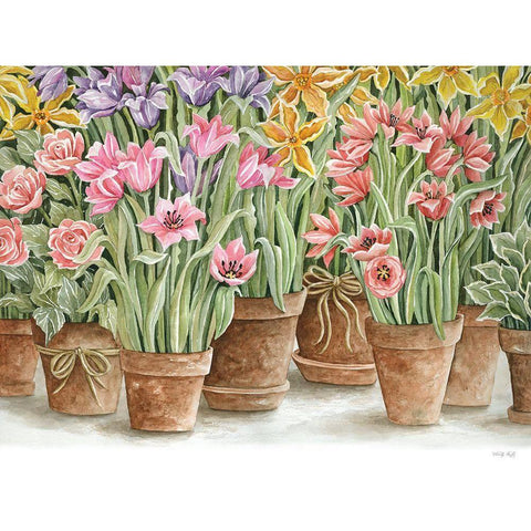 Signs of Spring II Black Modern Wood Framed Art Print by Jacobs, Cindy