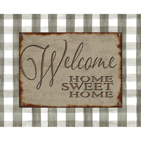 Welcome Home Sweet Home Gold Ornate Wood Framed Art Print with Double Matting by Jacobs, Cindy