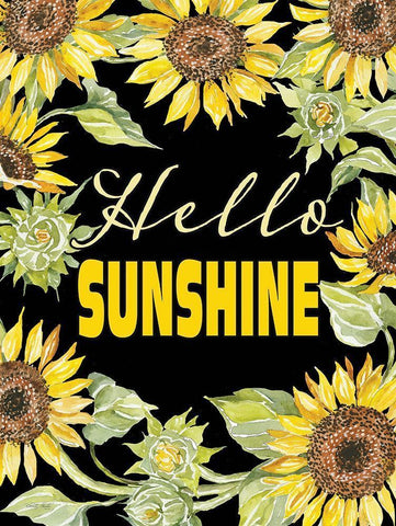 Hello Sunshine White Modern Wood Framed Art Print with Double Matting by Jacobs, Cindy