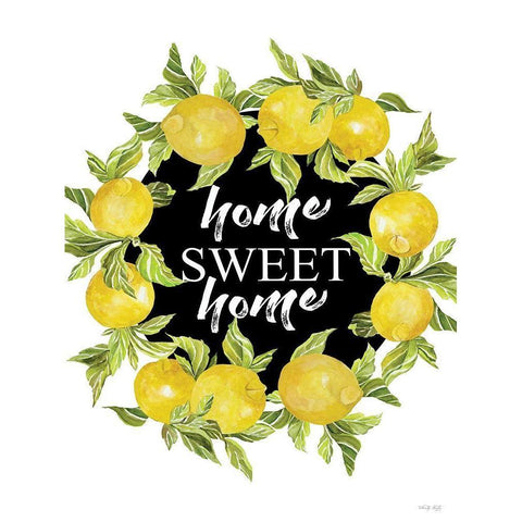 Home Sweet Home Lemons Gold Ornate Wood Framed Art Print with Double Matting by Jacobs, Cindy