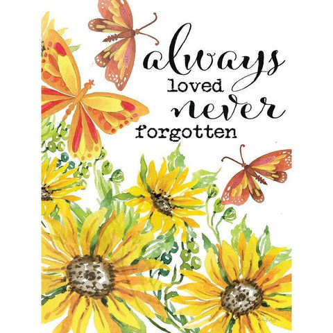 Always Loved-Never Forgotten Gold Ornate Wood Framed Art Print with Double Matting by Jacobs, Cindy