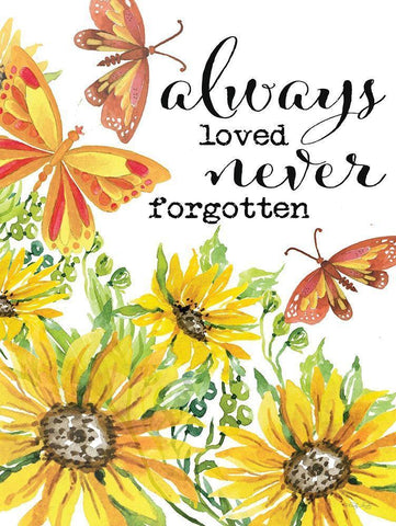 Always Loved-Never Forgotten Black Ornate Wood Framed Art Print with Double Matting by Jacobs, Cindy