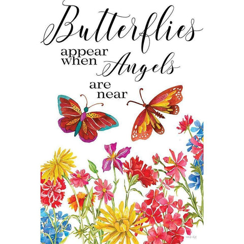 Butterflies Appear White Modern Wood Framed Art Print by Jacobs, Cindy