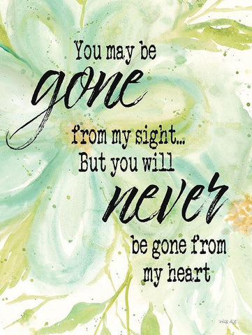 Never Gone From My Heart II White Modern Wood Framed Art Print with Double Matting by Jacobs, Cindy