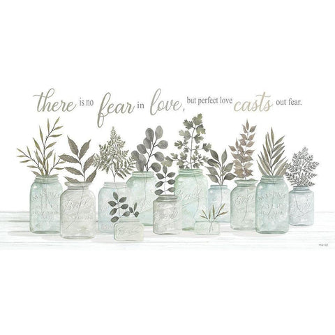 No Fear in Love White Modern Wood Framed Art Print by Jacobs, Cindy