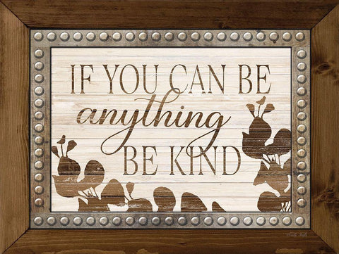 Be Kind Black Ornate Wood Framed Art Print with Double Matting by Jacobs, Cindy