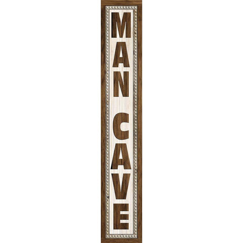 Man Cave White Modern Wood Framed Art Print by Jacobs, Cindy