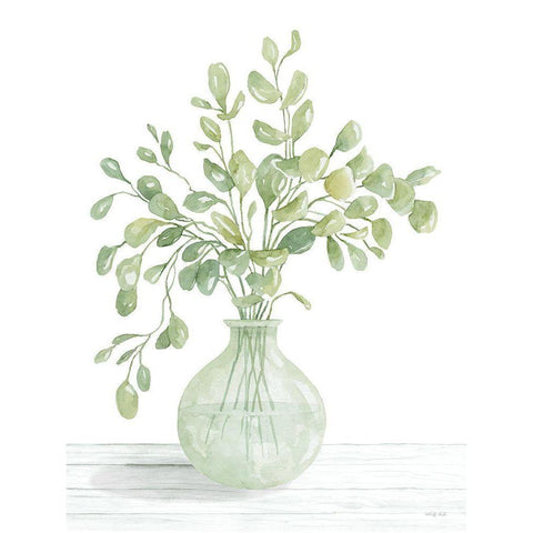 Eucalyptus Beauty II Black Modern Wood Framed Art Print by Jacobs, Cindy