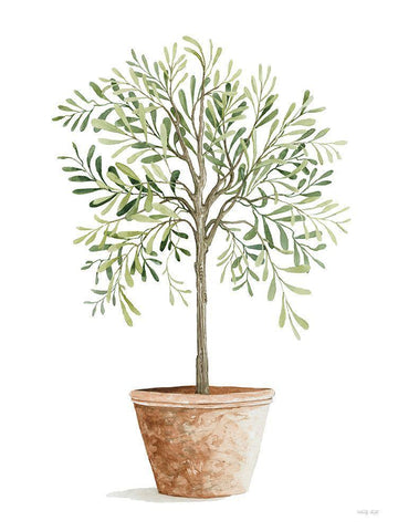 Topiary II Black Ornate Wood Framed Art Print with Double Matting by Jacobs, Cindy