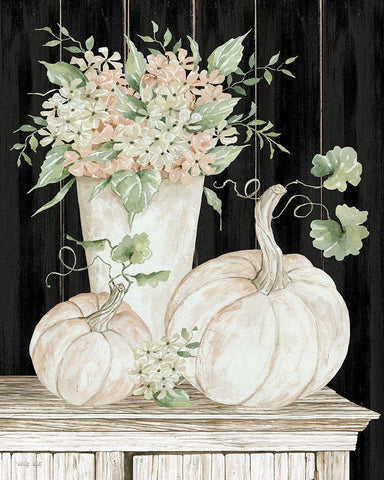 Fall Still Life White Modern Wood Framed Art Print with Double Matting by Jacobs, Cindy