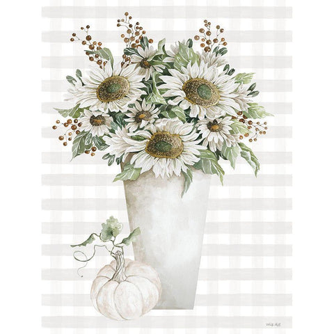 Fall Sunflowers II Black Modern Wood Framed Art Print by Jacobs, Cindy