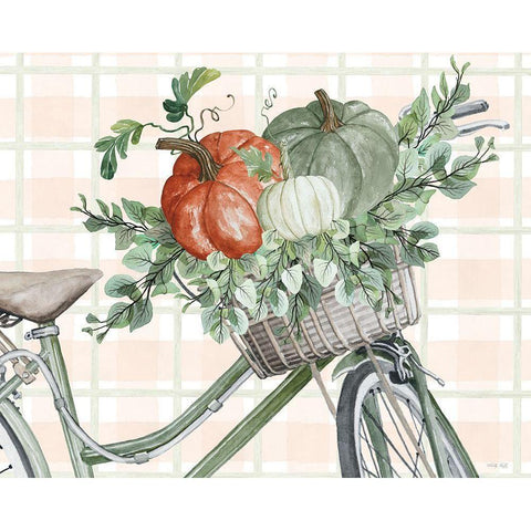 Bountiful Basket on a Bike II Black Modern Wood Framed Art Print with Double Matting by Jacobs, Cindy