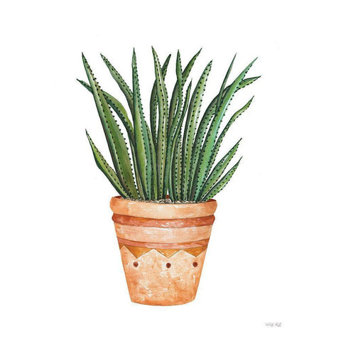 Aztec Pot II Gold Ornate Wood Framed Art Print with Double Matting by Jacobs, Cindy